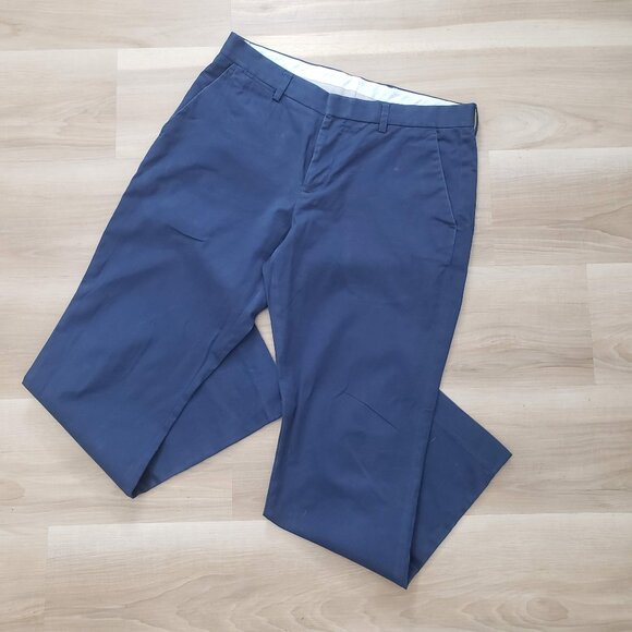 Express Straight Leg Trouser Pants Navy Blue Size 32 x 30 - Picture 6 of 10